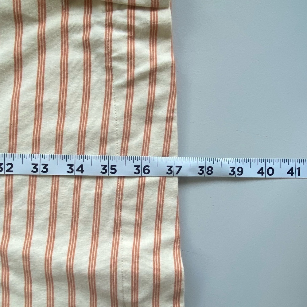 American Giant TShirt Dress Beige Striped Sz XS Preppy Classic 100% Cotton - Picture 9 of 9